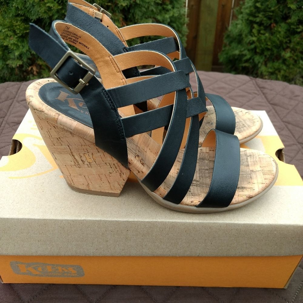 Korks Nedra Strappy Sandals Black Size 7